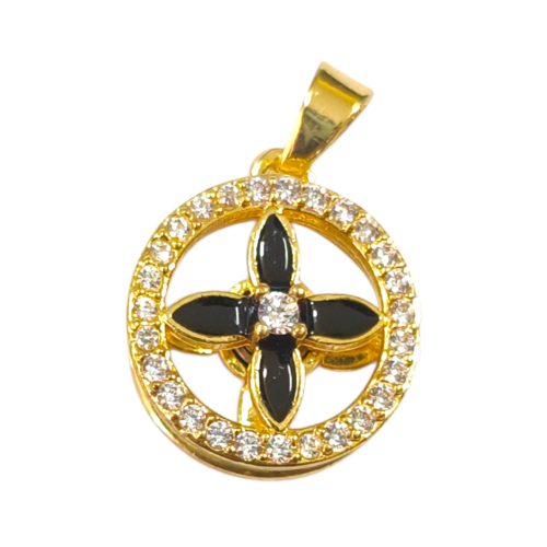 Dije AQD Premium con cubic flor