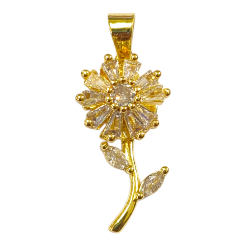 Dije AQD Premium con cubic girasol strass