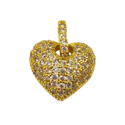 Dije AQD Premium con cubic corazón