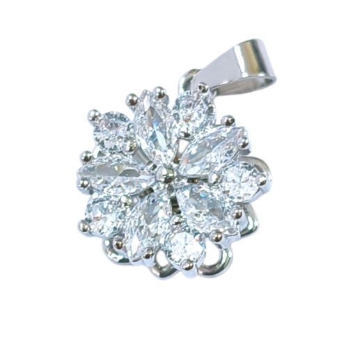 Dije AQ Premium con cubic flor