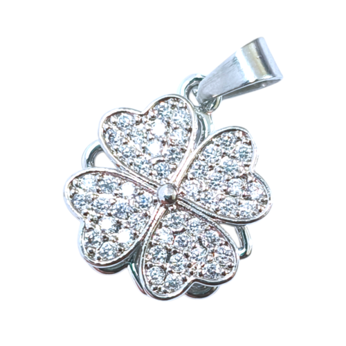 Dije AQ Premium con cubic trébol