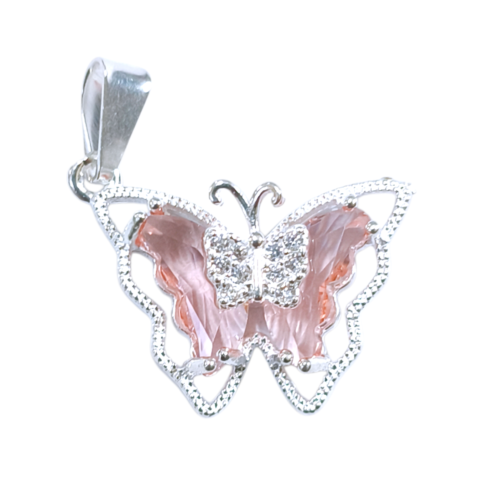 Dije Plata cubic 4 mariposa