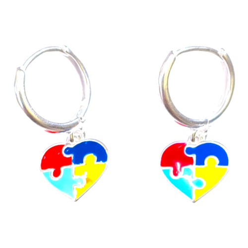 Argolla PL 925 con dije de corazón rompecabezas