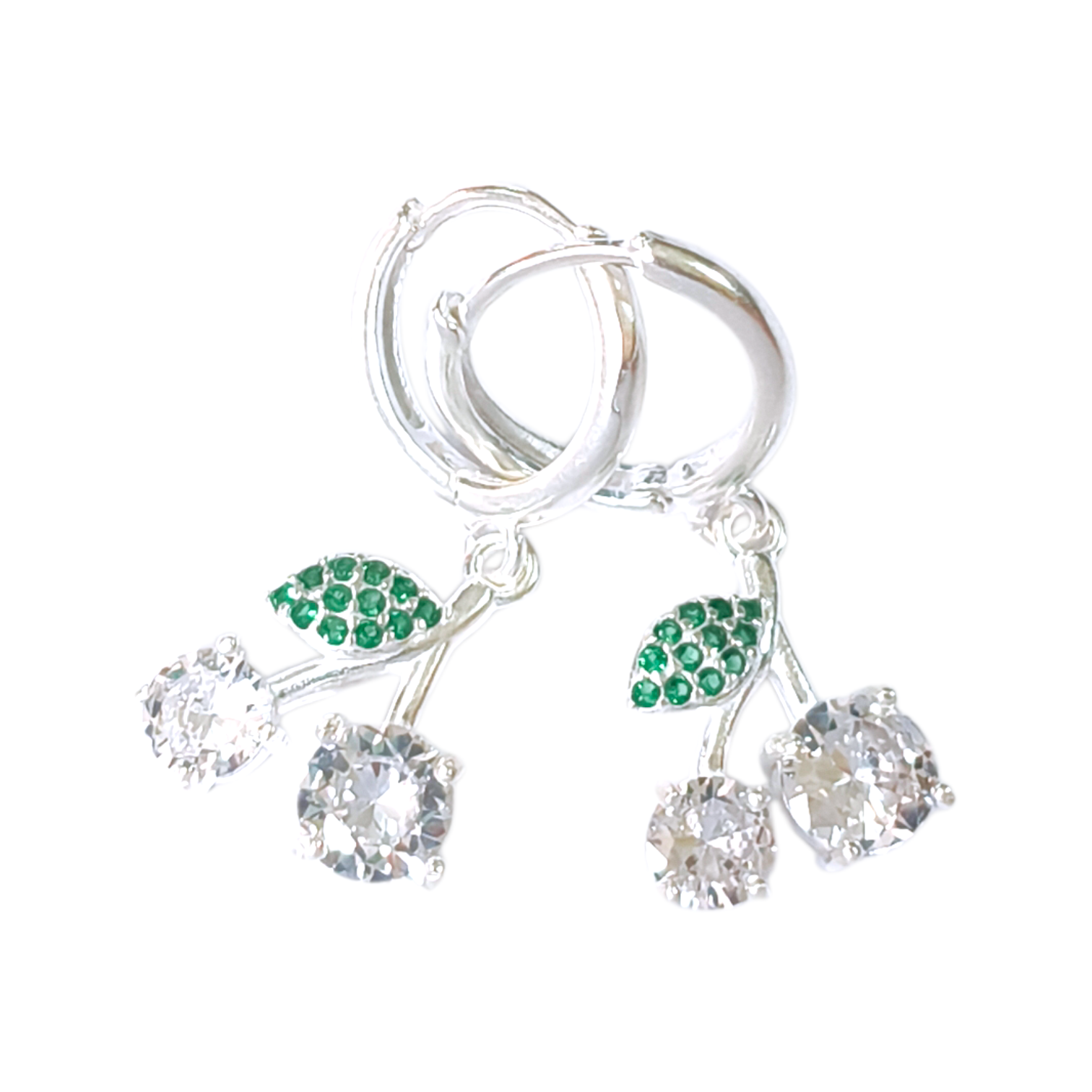 Aro Pl 925 Huggies lisos con dije cubic