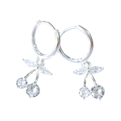 Aro Pl 925 Huggies lisos con dije cubic