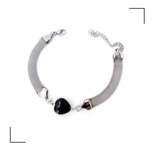 Pulsera AQ con malla y dije