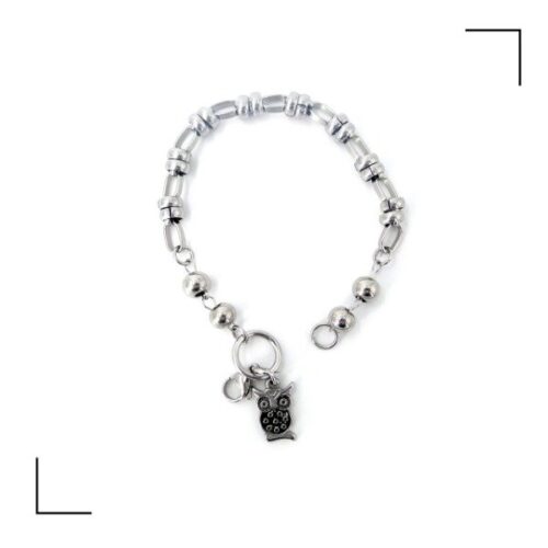 Pulsera AQ combinana con dije Buho