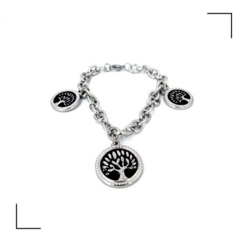 Pulsera AQ con tres dijes