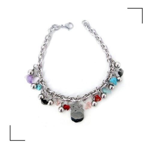 Pulsera AQ combinana con dije colores