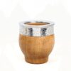Mate Algarrobo, modelo Imperial, virola de acero, PULIDO