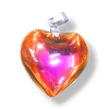 Dije AQ  corazón vidrio