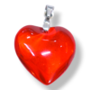 Dije AQ  corazón vidrio