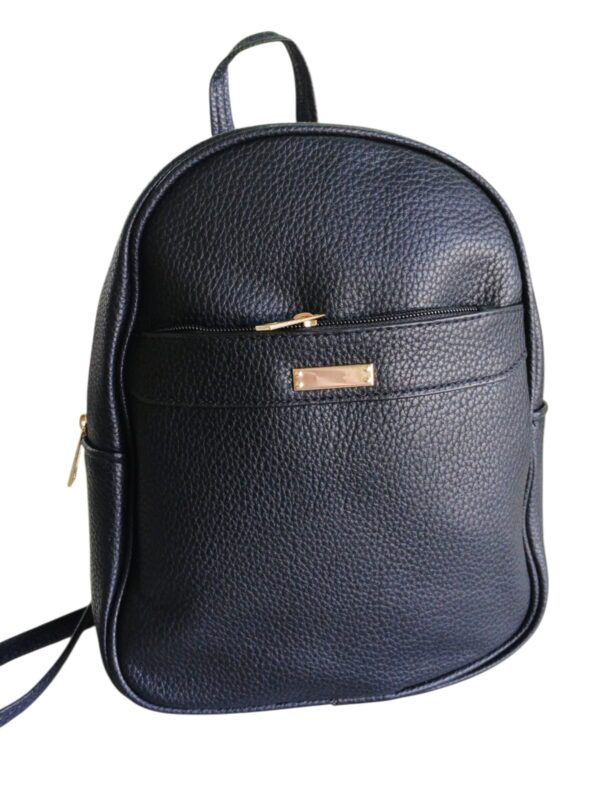 Mochila eco cuero lisa dama