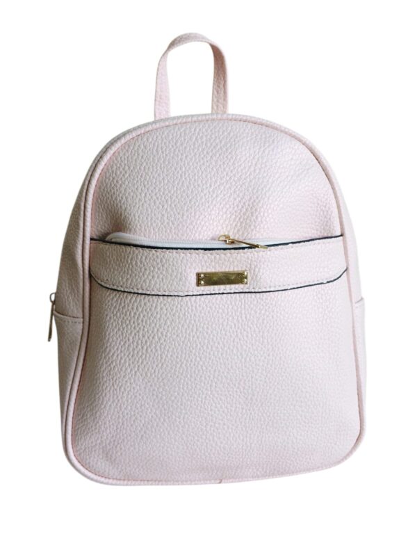 Mochila eco cuero lisa dama