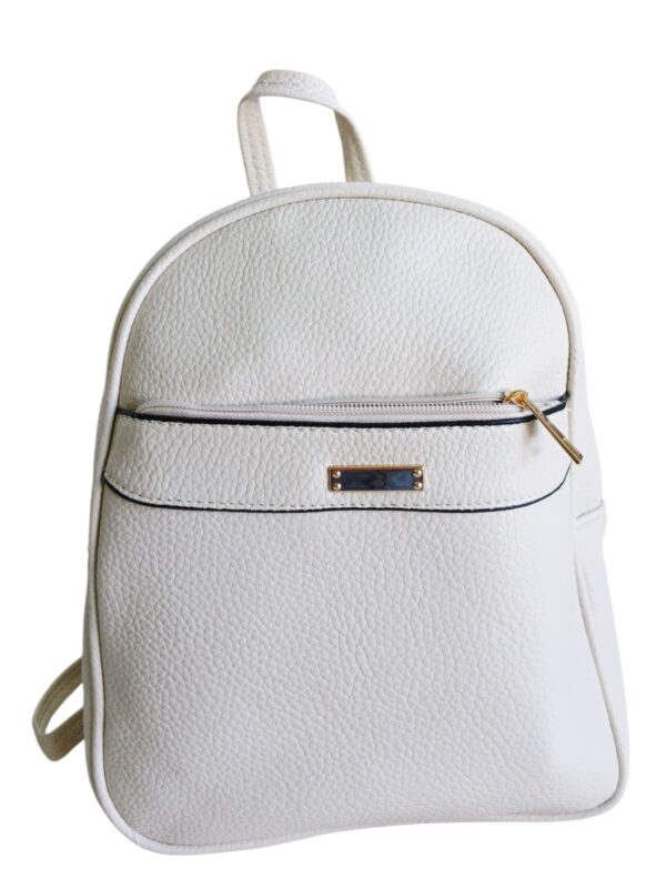 Mochila eco cuero lisa dama