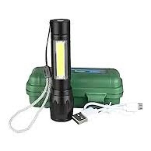 Linterna led recargable usb en estuche