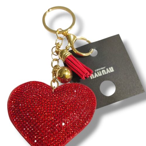Llavero corazòn con strass