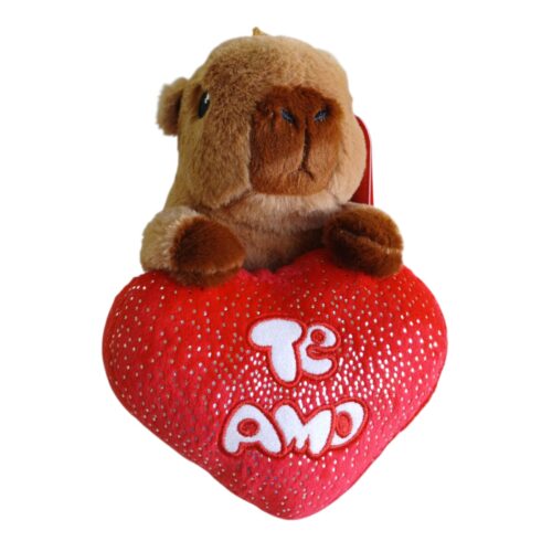 PELUCHE Capibara con corazòn 20cm