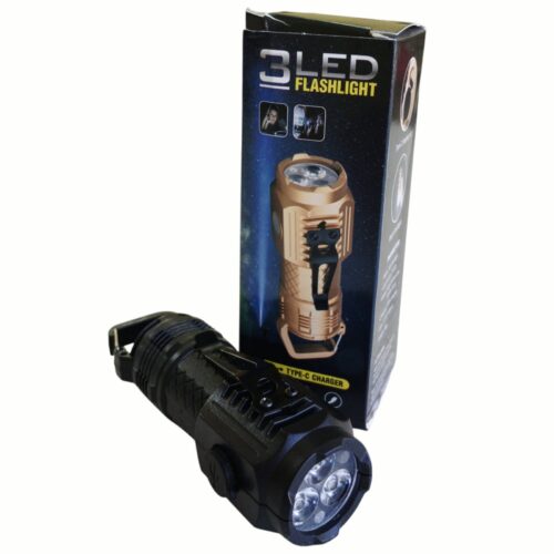 Mini linterna 3 led recargable