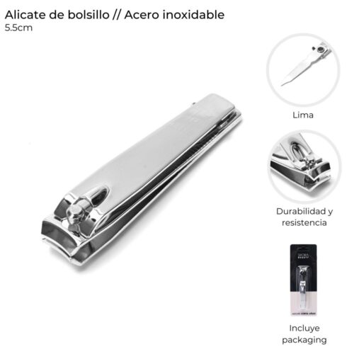 Alicate para uña mediano en blister