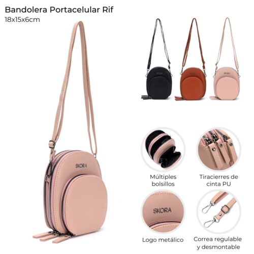 Morral porta celular (solo negro)