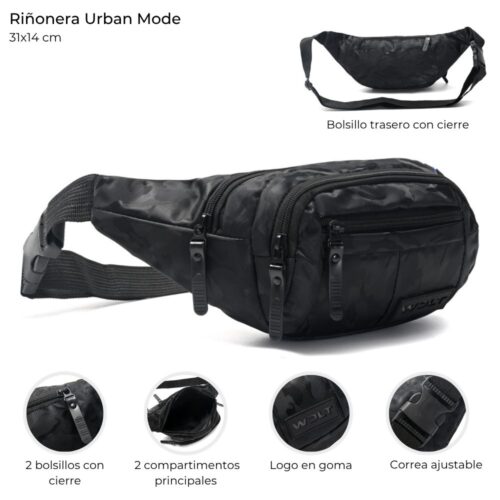 Riñonera Camuflado Gris Urban Mode Wanderlust Tut Tuttishop Diseño De La Tela Lisa