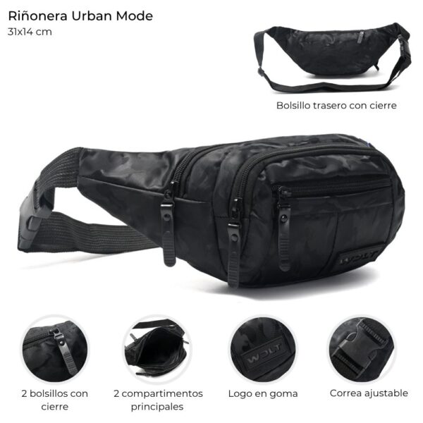 Riñonera Camuflado Gris Urban Mode Wanderlust Tut Tuttishop Diseño De La Tela Lisa