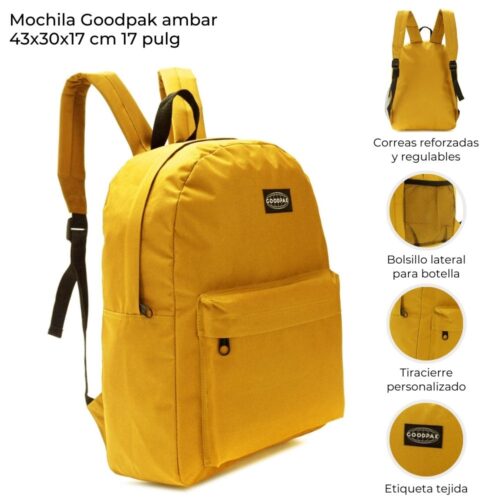 Mochila Grande lisa GOODPACK 43x30x17cm