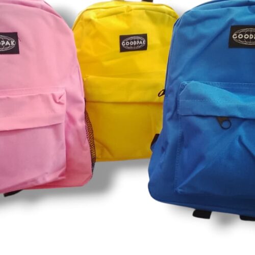 Mochila Chica lisa GOODPACK 31x27x10.5cm PACK X3