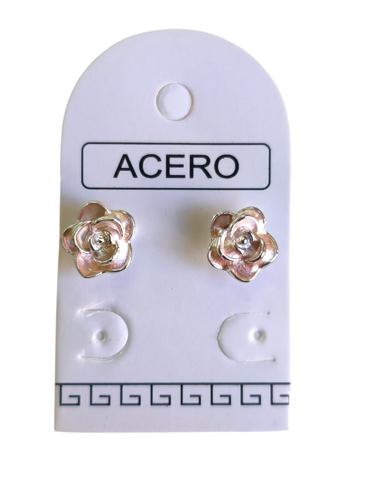 Aro AQ flor esmaltada.