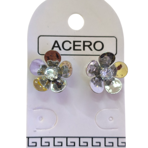 Aro AQ flor con strass ch.