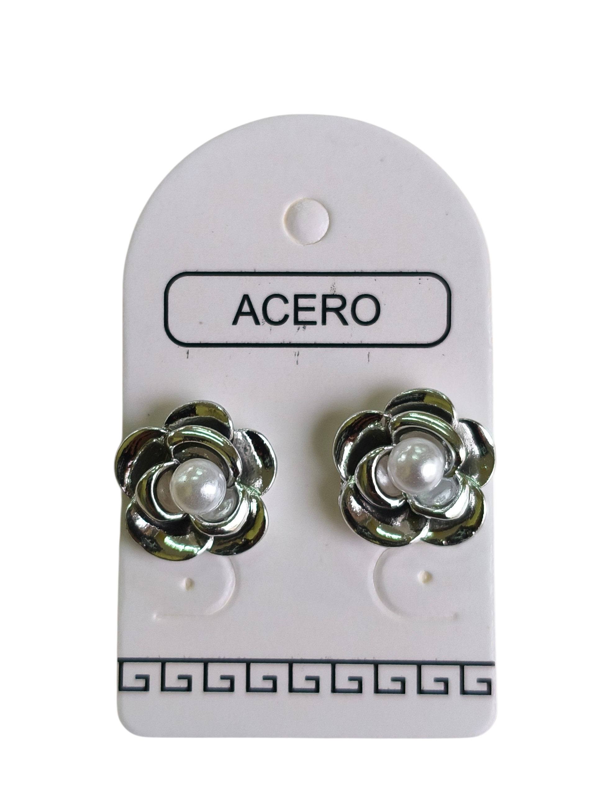 Aro AQ flor con perla. ch