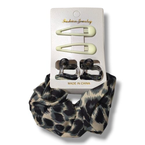 Set de trabitas+broches+scuncy