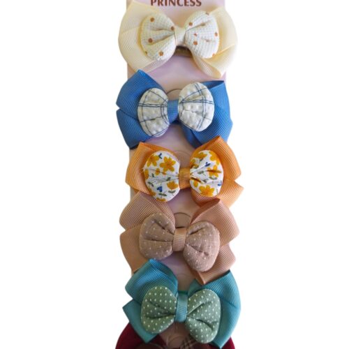 Blister coleros con moño raso y tela x6u