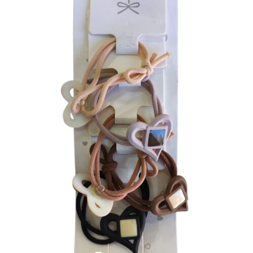 Blister elasticos para el cabello con aplique