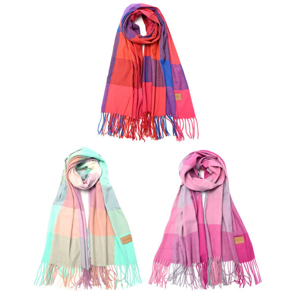 Pashmina rayada 66x177