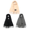 Pashmina lisas con fleco 70x180