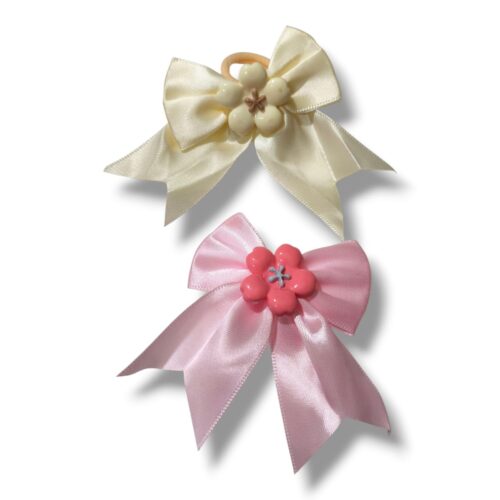 Blister x6 colero con moño con cola y aplique flor