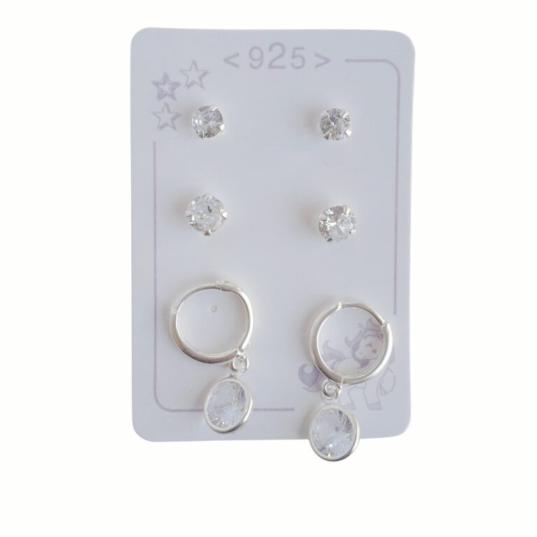 Aro Plata 925 Blister x3 Pares
