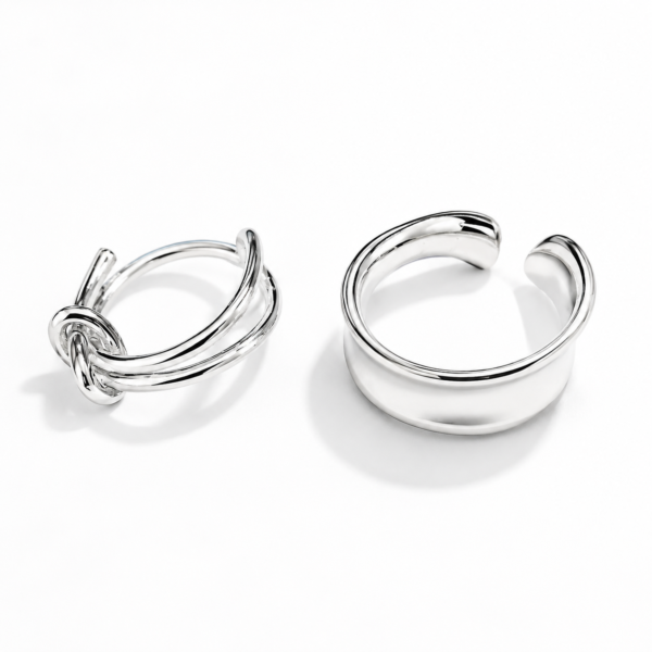 Anillo laminado plata 1000