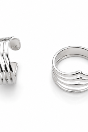 Anillo laminado plata 1000