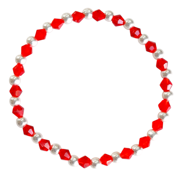 Pulsera plata Cristal Vidrio