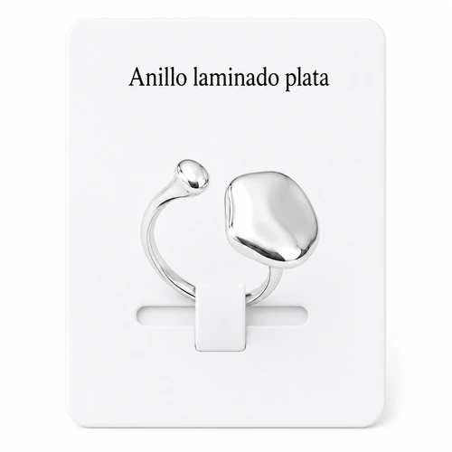 Anillo laminado plata 1000