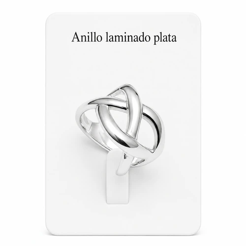Anillo laminado plata 1000