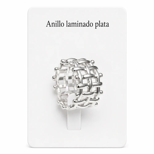 Anillo laminado plata 1000