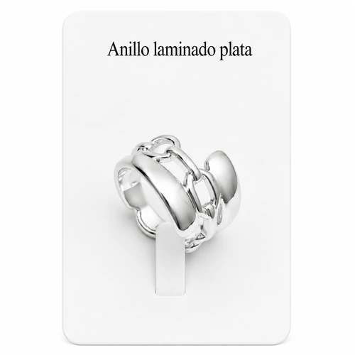 Anillo laminado plata 1000