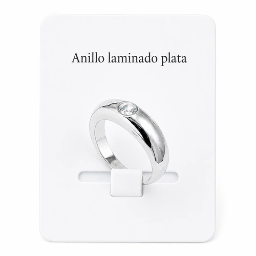 Anillo laminado plata 1000