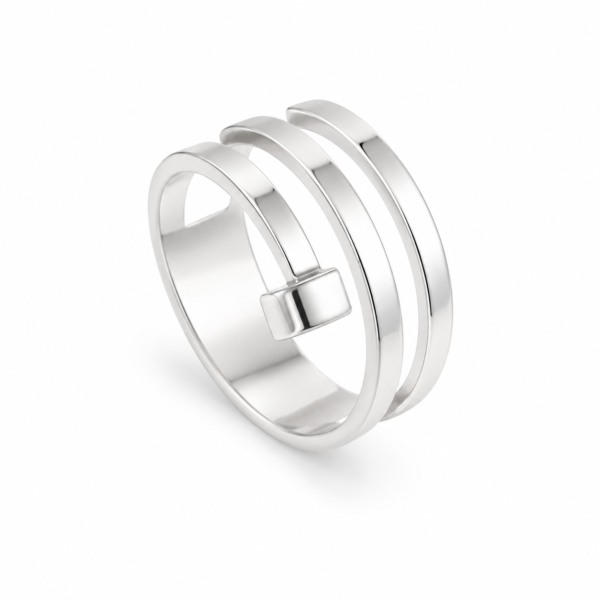 Anillo laminado plata 1000