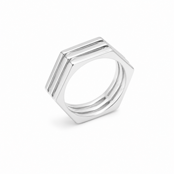Anillo laminado plata 1000