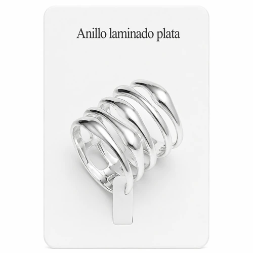 Anillo laminado plata 1000